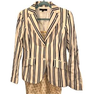 Brooks brothers Nautical blue white Striped cotton blazer jacket 4
36 bu…